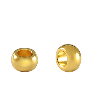 Metall Perlen DQ Rondellen 7mm Gold (Nickelfrei)
