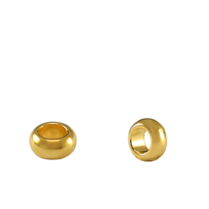 Metall Perlen DQ Spacer Ringe 5mm Gold (Nickelfrei)