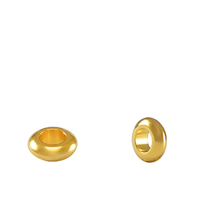 Metall Perlen DQ Spacer Ringe 5mm Gold (Nickelfrei)