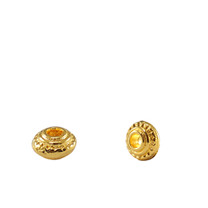 Metall Perlen DQ Spacer Bali Ringe 5mm Gold (Nickelfrei)