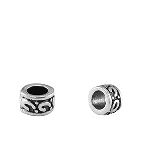 Metall Perlen DQ Tubes Antik silber (Nickelfrei)