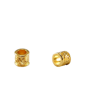 Metall Perlen DQ Tubes Gold (Nickelfrei)