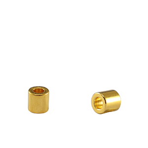 Metall Perlen DQ Tubes Gold (Nickelfrei)