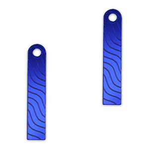 Statement-Anh&auml;nger Bar Welle Metallic royal blue