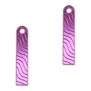 Statement-Anh&auml;nger Bar Welle Metallic lilac purple
