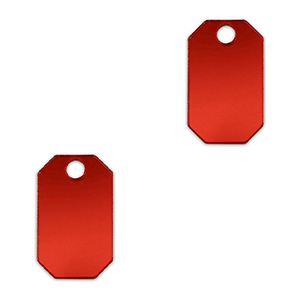 Statement-Anh&auml;nger Achteck Metallic red