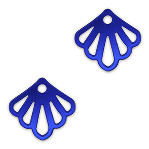 Statement-Anh&auml;nger Muschel Metallic royal blue