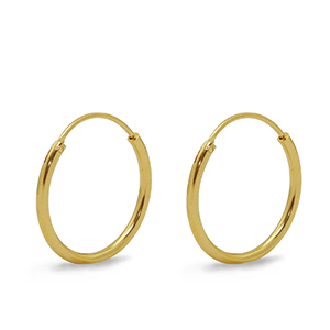 Metall Zubeh&ouml;r DQ Ohrringe Creolen 20mm Gold (Nickelfrei)
