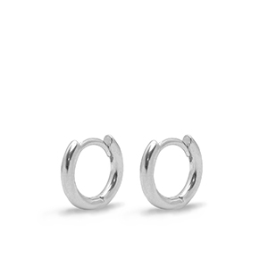 Metall Zubeh&ouml;r DQ Ohrringe Creolen 11mm Silber (Nickelfrei)
