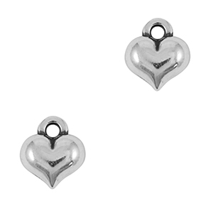 Metall Anh&auml;nger DQ Herz Antik silber (Nickelfrei)