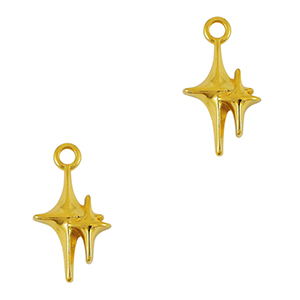 Metall Anh&auml;nger DQ Stern Gold (Nickelfrei)