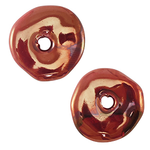 DQ Griechische Keramik Perlen Donut Harvest orange-brown