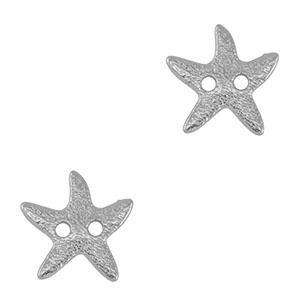 Metall Anh&auml;nger DQ Verbinder Stern Antik silber (Nickelfrei)