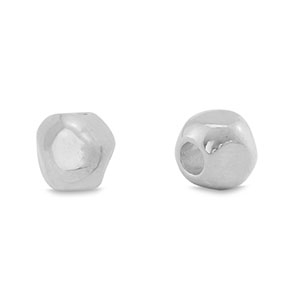 Metall Perlen DQ W&uuml;rfel Antik silber (Nickelfrei)