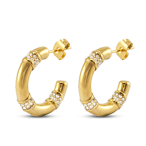 Ohrringe / Ohrstecker aus Stainless Steel - Rostfreiem Stahl Gold