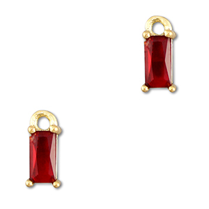 Anh&auml;nger Kristallglas Rechteck Red-gold