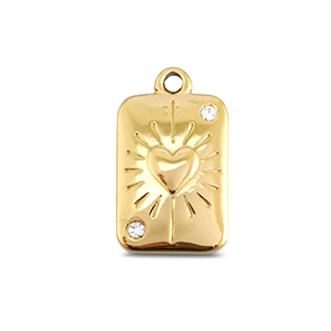 BY31&reg; Stainless Steel - Rostfrei Stahl Anh&auml;nger Herzass Gold