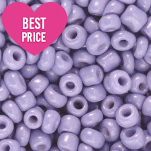 Glasperlen Rocailles 8/0 (3mm) Oriental iris lilac