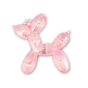 Statement-Anh&auml;nger Ballonhund Pink-AB coating