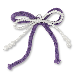 Statement-Anh&auml;nger Doppelt Schleife White-purple