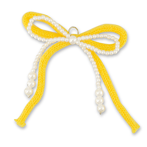 Statement-Anh&auml;nger Doppelt Schleife White-yellow