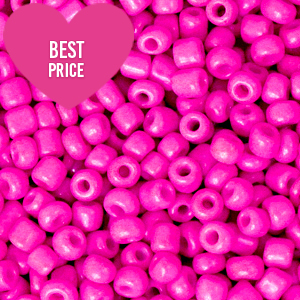 Glasperlen Rocailles 12/0 (2mm) Neon hot pink