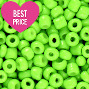 Glasperlen Rocailles 12/0 (2mm) Neon lime green
