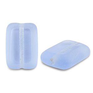 B&ouml;hmische Perlen TCB Rectangle 12x8mm Transparent blue