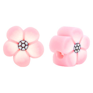 Polymer Perlen Blume pink