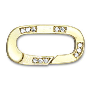 Brass TQ Metall Schloss Oval Gold