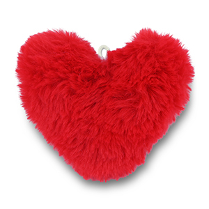 Statement-Anh&auml;nger Pompon Herz Red
