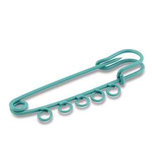 Farbiges Zubeh&ouml;r Schmuck-Sicherheitsnadel mit 5 &Ouml;sen Teal green