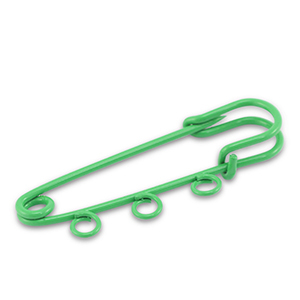Farbiges Zubeh&ouml;r Schmuck-Sicherheitsnadel mit 3 &Ouml;sen Green