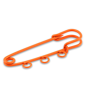 Farbiges Zubeh&ouml;r Schmuck-Sicherheitsnadel mit 3 &Ouml;sen Orange