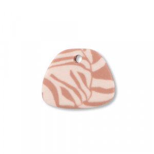 Polymer Anh&auml;nger Trapez Light peach pink-light brown