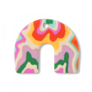 Polymer Anh&auml;nger Bogen Multicolour