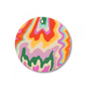 Polymer Anh&auml;nger Rund Multicolour