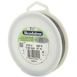 Beadalon Schmuckdraht 7 Str&auml;nge 0.46mm Bright Stainless Steel
