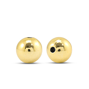 Metall Look Perlen Rund 8mm Gold metallic