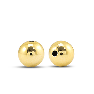 Metall Look Perlen Rund 6mm Gold metallic