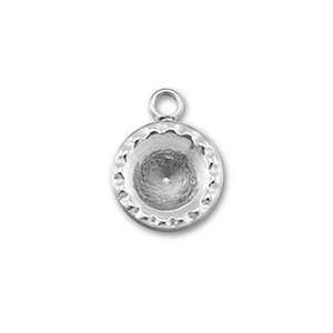 BY31&reg; Stainless Steel - Rostfrei Stahl Anh&auml;nger mit Fassung f&uuml;r SS29 Chaton Silver