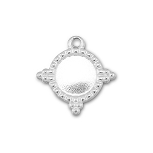 BY31&reg; Stainless Steel - Rostfrei Stahl Anh&auml;nger mit Fassung f&uuml;r SS34 Flat Back Silver