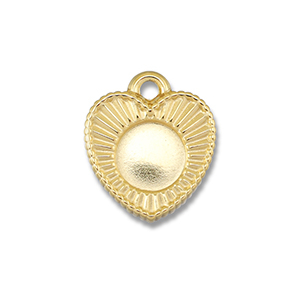 BY31&reg; Stainless Steel - Rostfrei Stahl Anh&auml;nger mit Fassung f&uuml;r SS30 Flat Back Gold