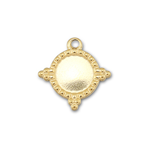 BY31&reg; Stainless Steel - Rostfrei Stahl Anh&auml;nger mit Fassung f&uuml;r SS20 Flat Back Gold