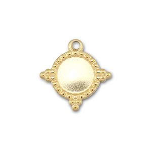BY31&reg; Stainless Steel - Rostfrei Stahl Anh&auml;nger mit Fassung f&uuml;r SS16 Flat Back Gold