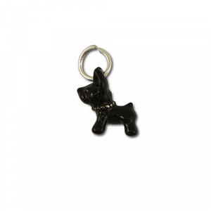 Metall Anh&auml;nger Hund Black-silver
