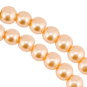 Glaswachsperlen 8mm Peach orange