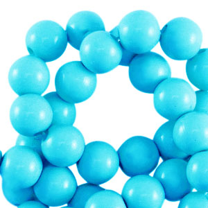 8 mm Acrylperlen shiny Turquoise blue