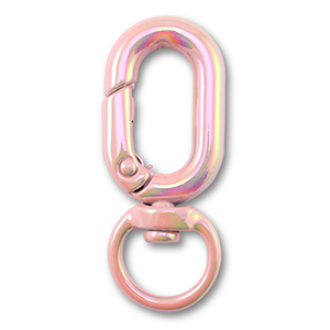Farbiges Zubeh&ouml;r Schl&uuml;ssel Anh&auml;nger Oval Pink-AB coating