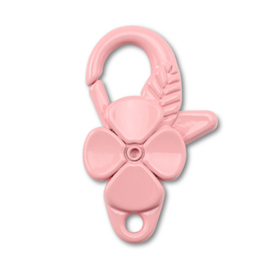 Farbiges Zubeh&ouml;r Karabinerverschluss Blume Pink